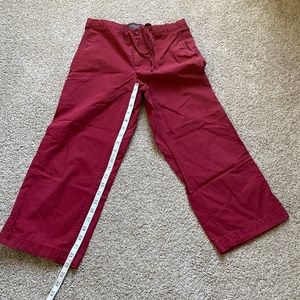 Banana republic Garnet red crop pants size 0